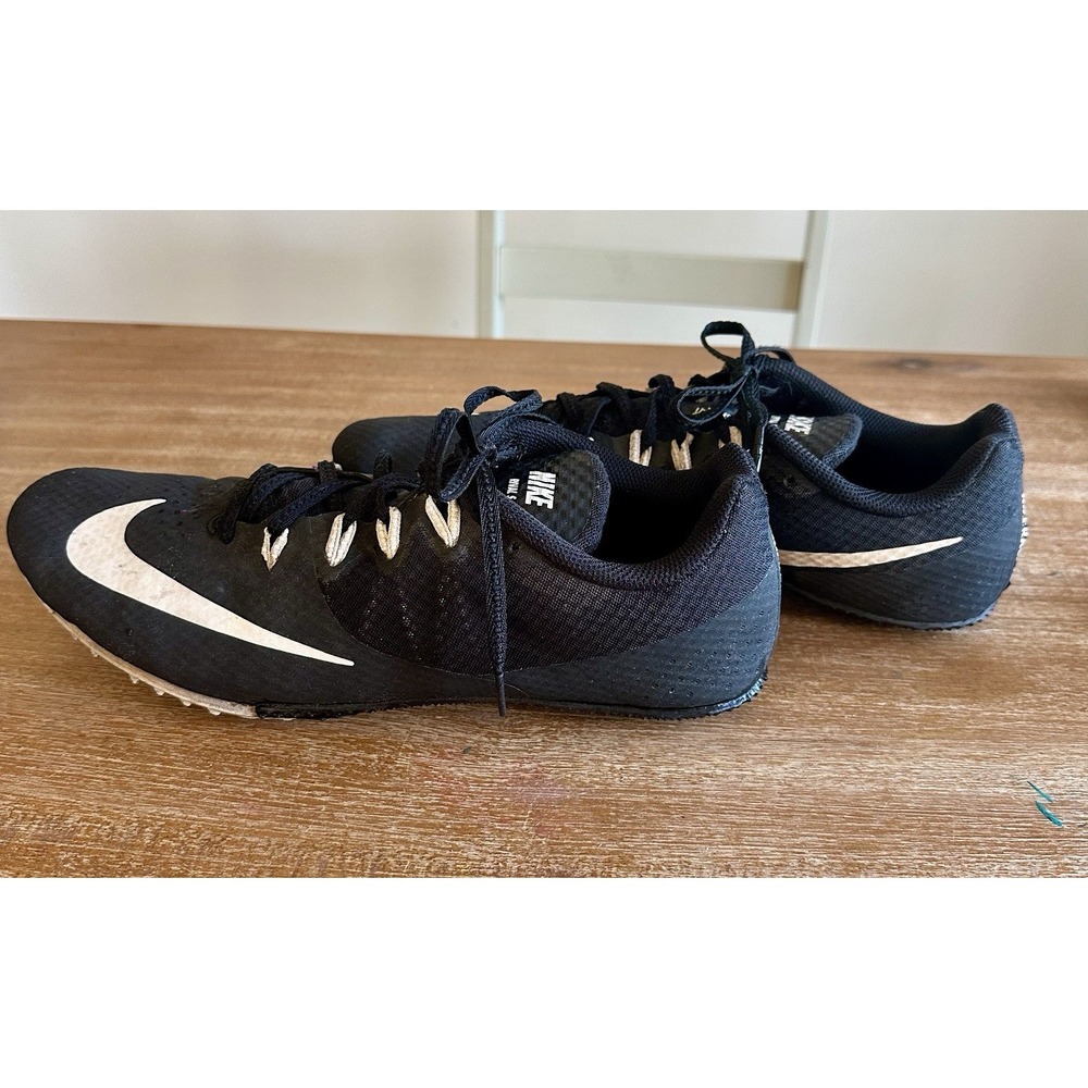 NIKE RIVAL TRACK‎ AND FIELD CLEATS BLACK WHITE SIZE 11 806554-001
